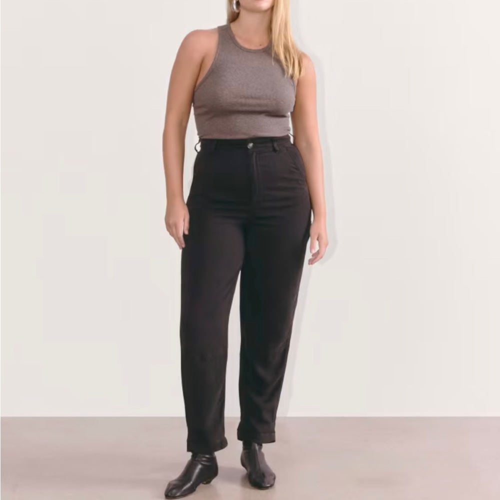 Everlane the chino in buttersoft pant black 4
